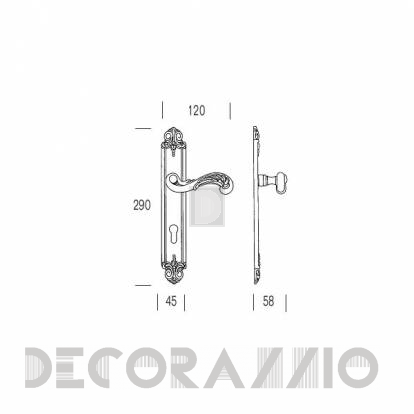 Ручки для распашных дверей подвижные Salice Paolo Beirut - 4301
