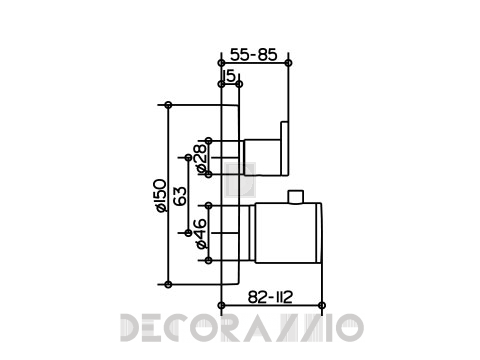 Смеситель для ванной Keuco Edition 300 - Kede46