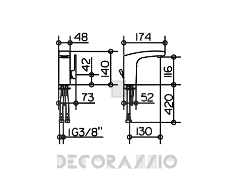 Смеситель для раковины Keuco Elegance - Kede60