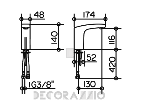 Смеситель для раковины Keuco Elegance - Kede63