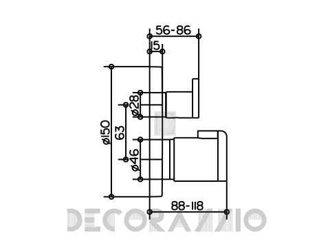 Смеситель для ванной Keuco Elegance - Kede70