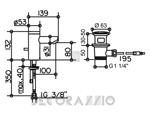 Смеситель для раковины Keuco Plan - Kede78