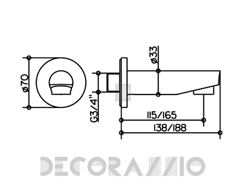 Излив Keuco Plan Blue - Kede89