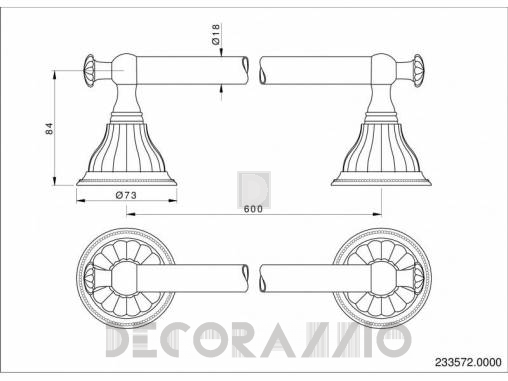 Держатель для полотенец Mestre Porcelain - 233572.0000.50