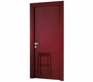 Двери межкомнатные распашные Bertolotto INCISE, BP 1028red