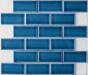 Настенная плитка Petracer's Queen Blu Cobalto, 5x10 cm blue liscio preposato su rete 029