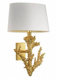 Светильник  настенный накладной (Бра) Heathfield & Co Coral, Coral Gold Leaf Wall Light