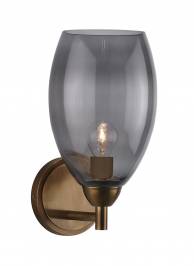 Светильник  настенный накладной (Бра) Heathfield & Co Curzon, Curzon Wall Light - Brass smoke