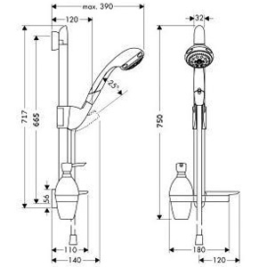 Душевая система Hansgrohe 27861000 - 27861000