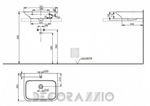 Накладная раковина Toto MH Series - LW10033G