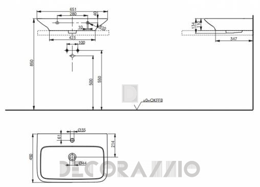 Накладная раковина Toto MH Series - LW10034G