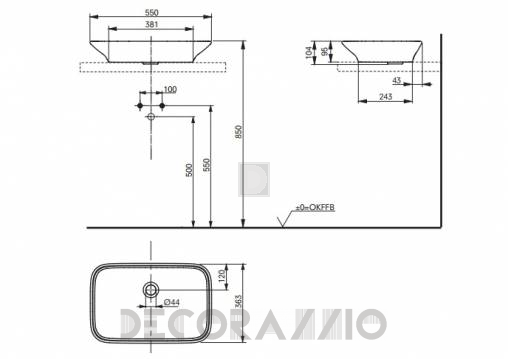 Накладная раковина Toto MH Series - LW10039G