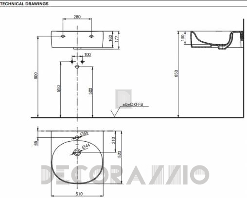 Подвесная раковина Toto NC Series - LW766Y