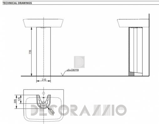 Пьедестал Toto NC Series - LW10040G