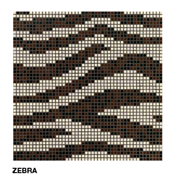 Напольная плитка Bisazza Decoration Mosaics - Decoration-Mosaic-ZEBRA