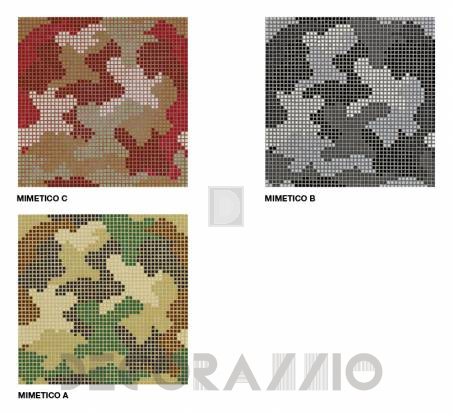 Напольная плитка Bisazza Decoration Mosaics - Decoration-Mosaic-MIMETICO