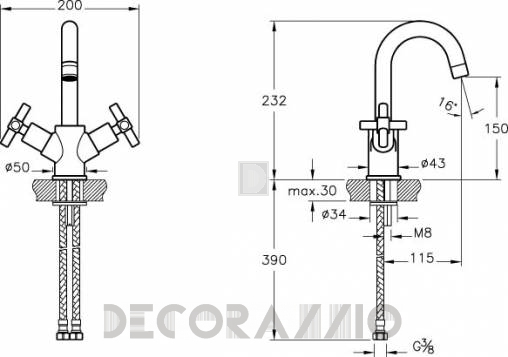 Смеситель для раковины Vitra Bathroom Uno - 40862