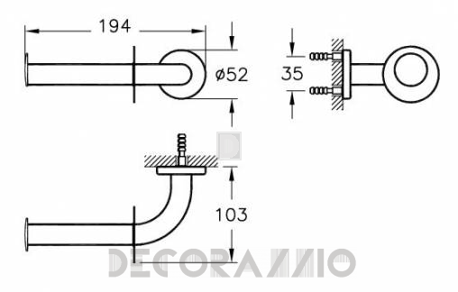 Держатель туалетной бумаги Vitra Bathroom Arkitekta - 44272