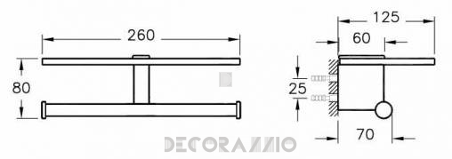 Держатель для полотенец Vitra Bathroom Diagon - 44443