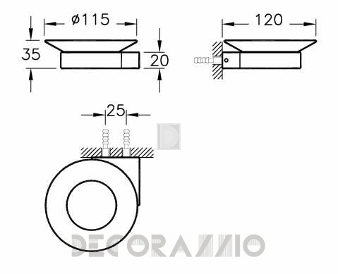 Мыльница Vitra Bathroom Diagon - 44428