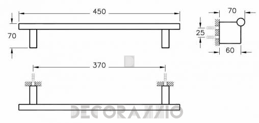 Держатель для полотенец Vitra Bathroom Diagon - 44432