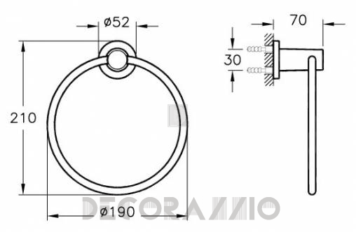 Держатель для полотенец Vitra Bathroom Ilia - 44394