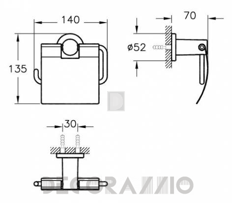 Держатель туалетной бумаги Vitra Bathroom Ilia - 44390