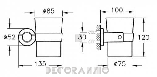 Стакан для зубных щеток Vitra Bathroom Ilia - 44383