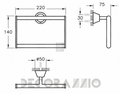 Держатель для полотенец Vitra Bathroom Matrix - 44577