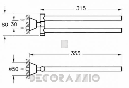 Держатель для полотенец Vitra Bathroom Matrix - 44579
