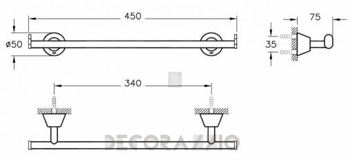 Держатель для полотенец Vitra Bathroom Matrix - 44578