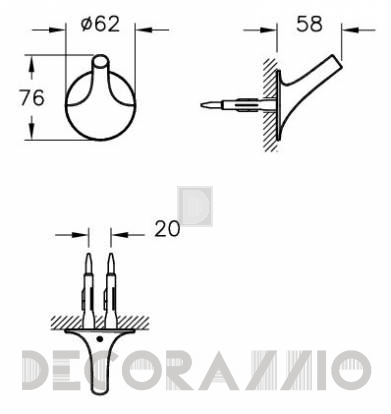 Держатель для полотенец Vitra Bathroom Istanbul - 48003