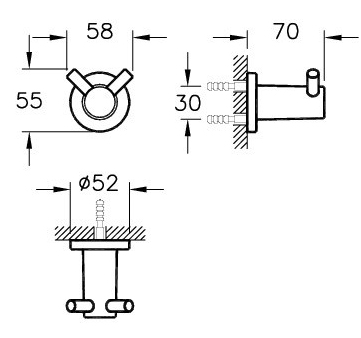 Держатель для полотенец Vitra Bathroom Ilia - 44391