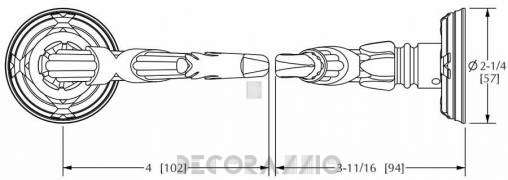 Ручки для распашных дверей подвижные Sherle Wagner Ribbon & Reed - 0065DOR-RH-GP
