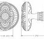 Ручки для распашных дверей фиксированные Sherle Wagner Oval Daisy - 0015DOR-OB