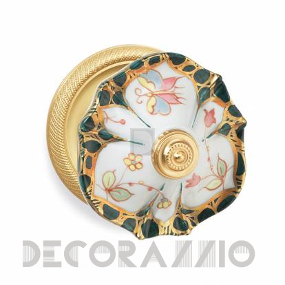 Ручки для распашных дверей фиксированные Sherle Wagner Hand Painted China - 1097DOR-60GR-WH-GP