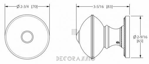 Ручки для распашных дверей фиксированные Sherle Wagner Semiprecious Bamboo - 0022DOR-AMET-BS