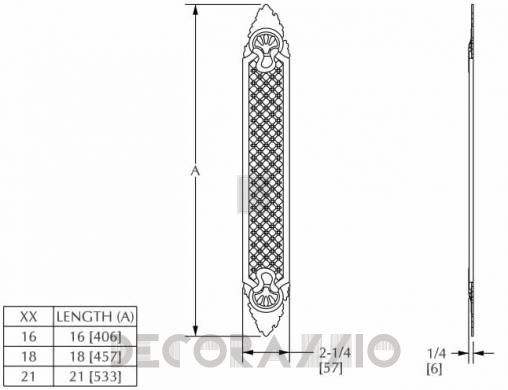 Декоры дверной ручки Sherle Wagner Lattice - 0072-16-GP