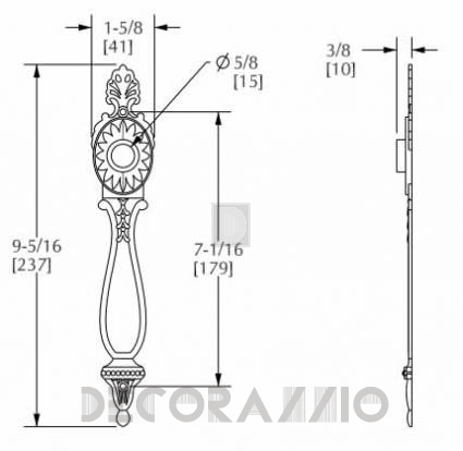 Декоры дверной ручки Sherle Wagner Fan - 0084-GP