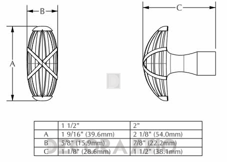 Ручки для мебели Sherle Wagner Ribbon & Reed - 0048-2-AG