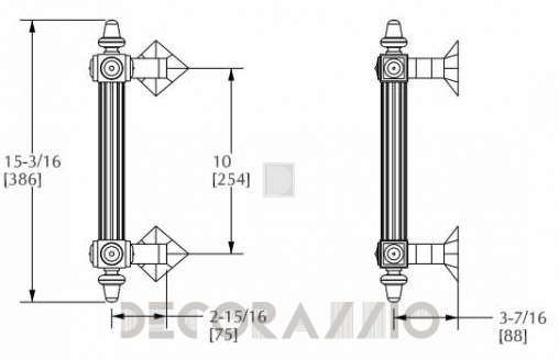 Ручки для мебели Sherle Wagner Fluted Breakers - 1051B-BS