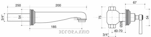 Смеситель для раковины Cristal et Bronze City Metal - 25655-68