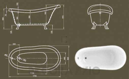 Акриловая ванна Knief & CO AQUA PLUS - 0100-061