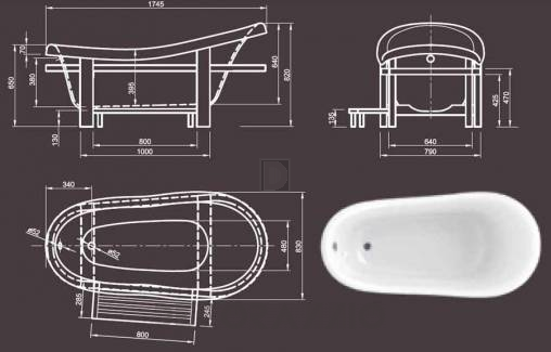 Акриловая ванна Knief & CO AQUA PLUS - 0100-061-06