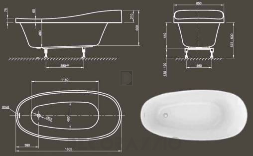 Акриловая ванна Knief & CO AQUA PLUS - 0400-278