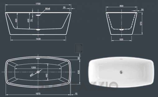 Акриловая ванна Knief & CO AQUA SPA - 0200-084