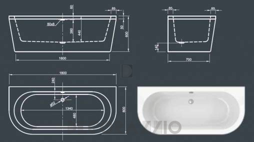 Акриловая ванна Knief & CO AQUA SPA - 0200-077