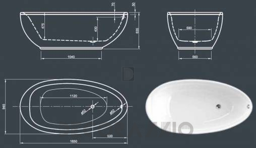 Акриловая ванна Knief & CO AQUA SPA - 0200-089