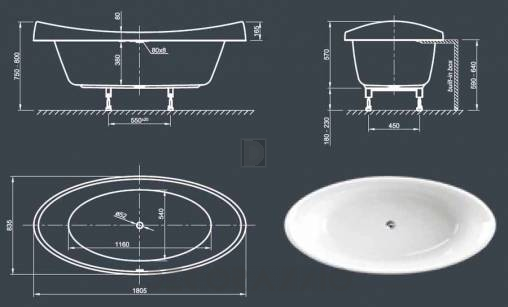 Акриловая ванна Knief & CO AQUA SPA - 0200-283