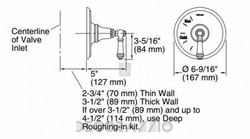 Вентиль Kohler Artifacts - K-T72767-4-CP